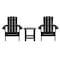 Flash Furniture Black Adirondack Side Table and 2 Chair Set JJ-C14501-2-T14001-BK-GG - alternate 3